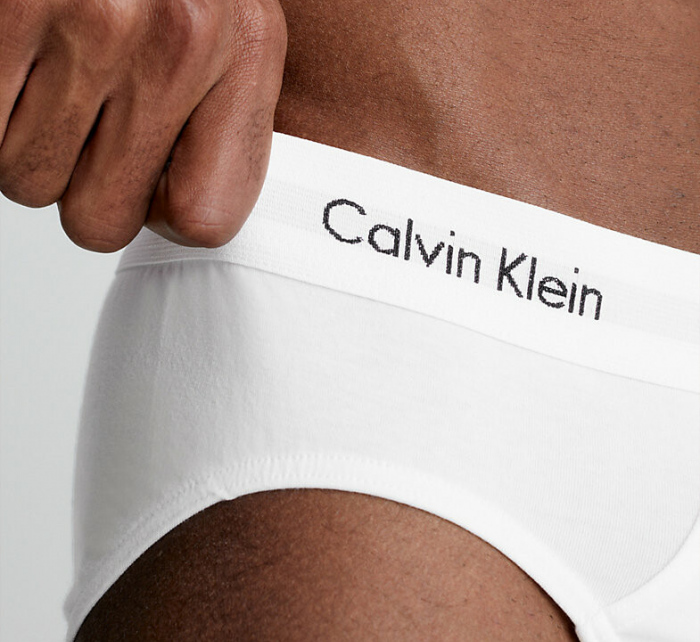 Pánské slipy 3 Pack Briefs Cotton Stretch 0000U2661G 100 bílá - Calvin Klein