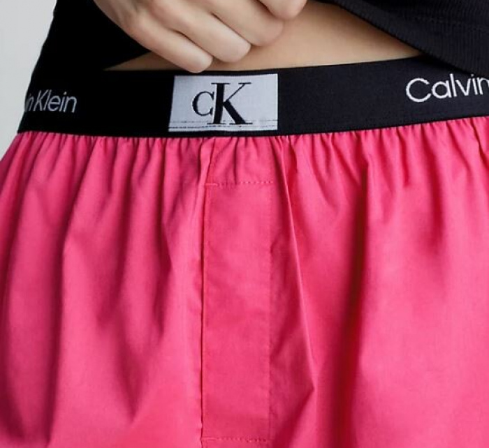 Dámské pyžamo set 000QS6937EFUD melounová/černá - Calvin Klein