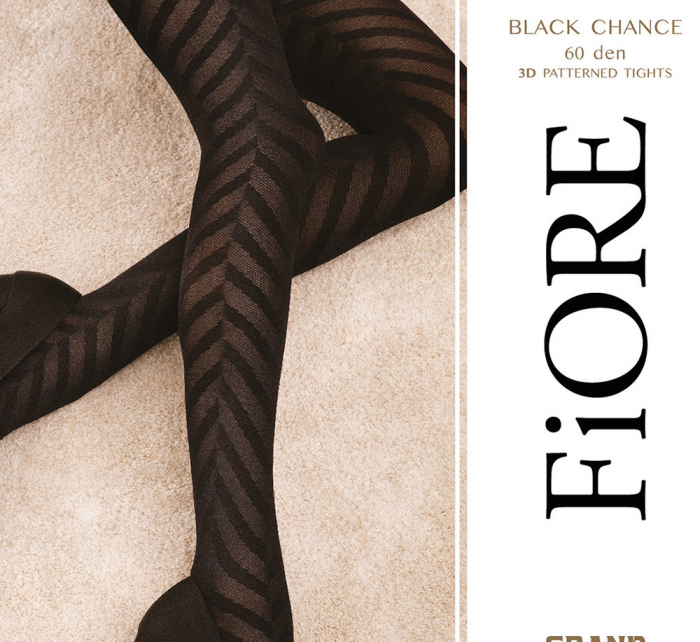 Dámské punčochové kalhoty Black Chanse 60 DEN G6094 Černá vzor - Fiore
