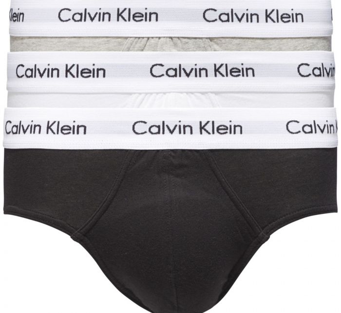 Pánské slipy 3 Pack  0000U2661G 998 černá/bílá/šedá - Calvin Klein