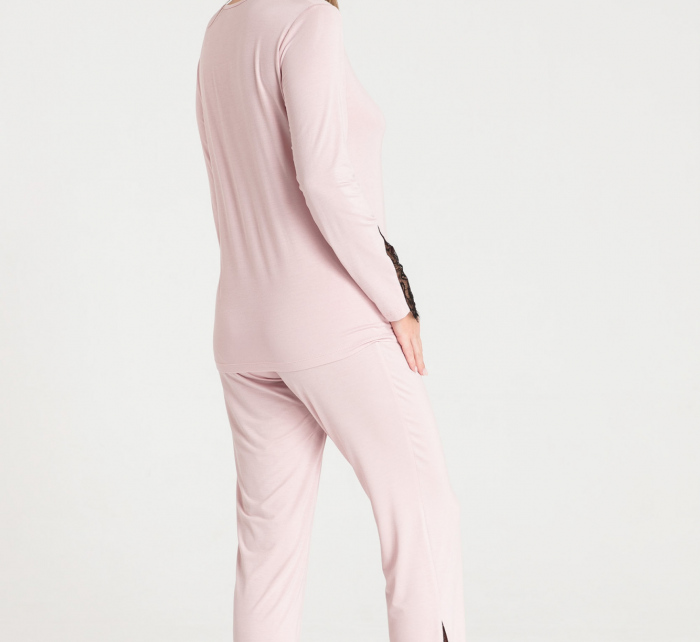 Dámský pyžamový Top LA072 Pudr růžová - LaLupa