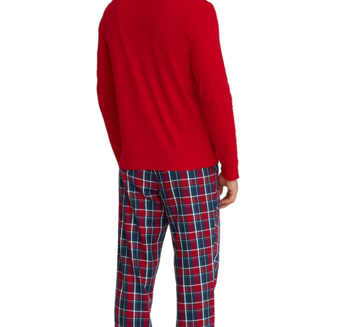 Pánské pyžamo 40950-33X  Glance Červená s tmavě modrou - HENDERSON