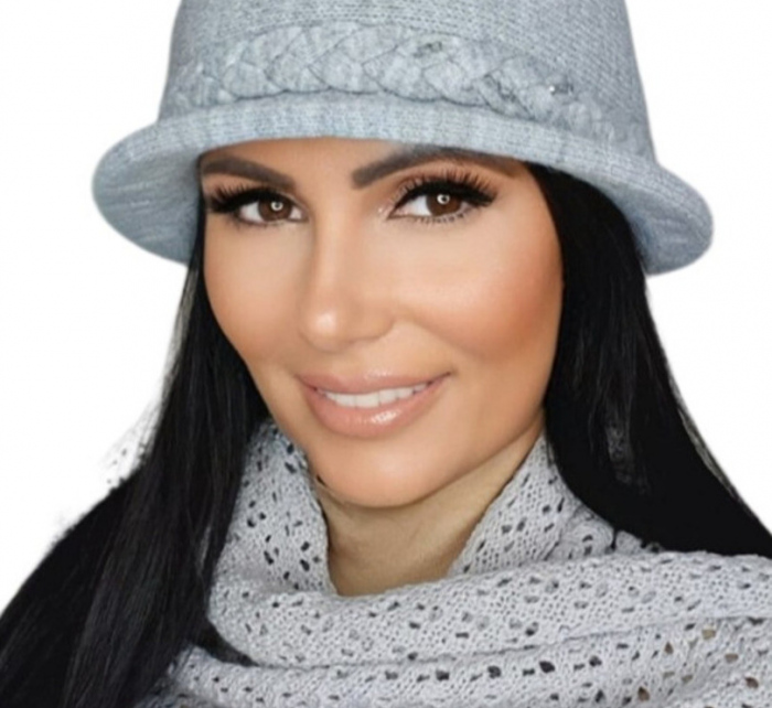 Dámský klobouk FARIDA šedý - Kamea