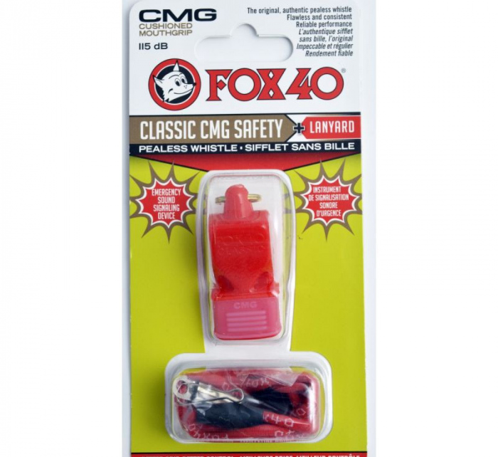 SPORT Bezpečnostní píšťalka + šňůra Classic CMG 9603-0108 Červená - Fox 40