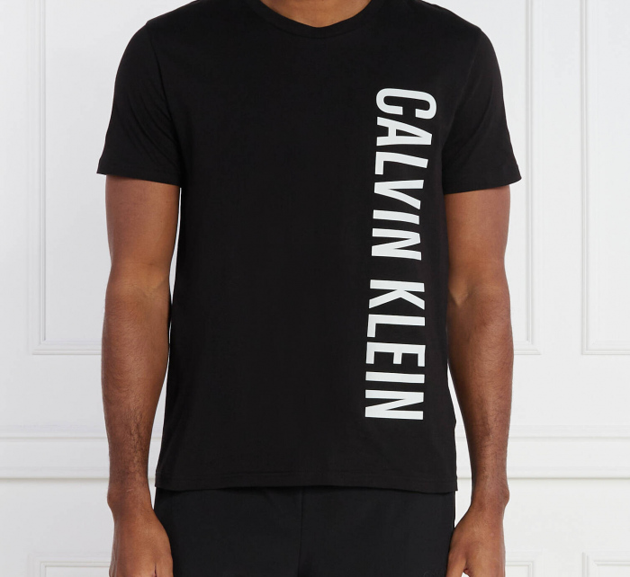 Pánské plážové tričko KM0KM00998 BEH černé - Calvin Klein