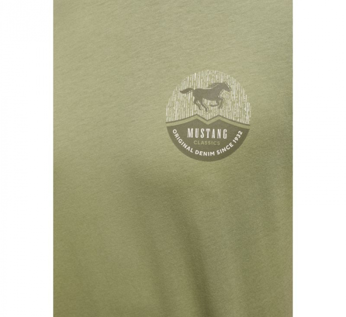 Pánské tričko  Alex C Print M 1013750 6273 zelené - Mustang