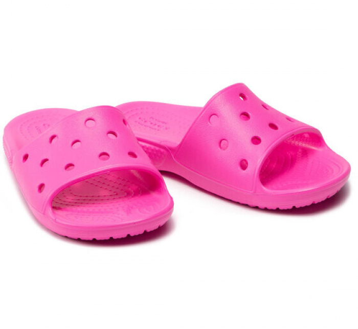 Dětské nazouváky Classic Slide 206396-6QQ Neon růžová - Crocs