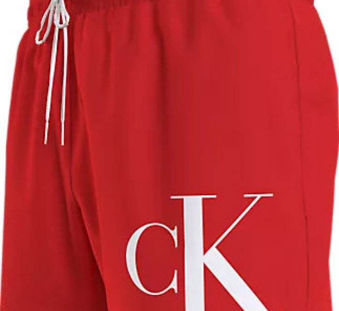Pánské plavky SHORT DRAWSTRING KM0KM00967 XM9 červené - Calvin Klein