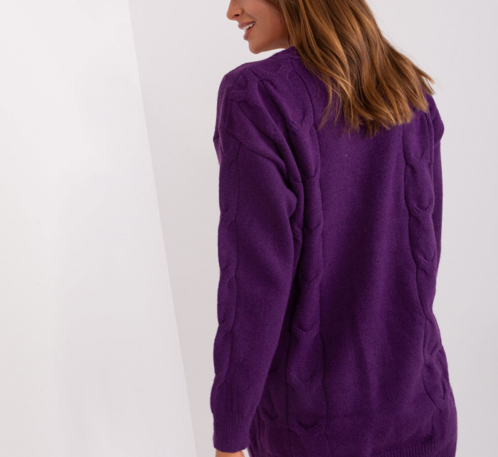 Dámký svetr AT SW 2241.36P tmavě fialová - Wool Fashion