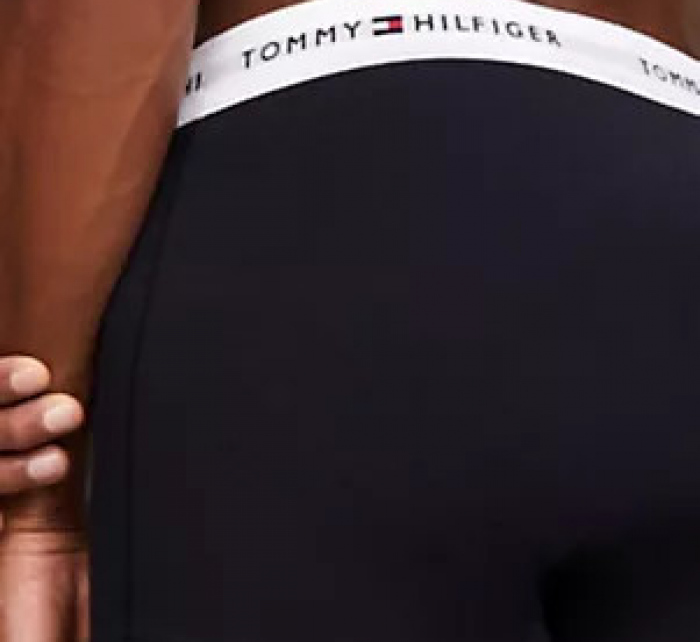 Pánské boxerky 3Pack UM0UM02768 0Y1 šedé/černé/potisk - Tommy Hilfiger