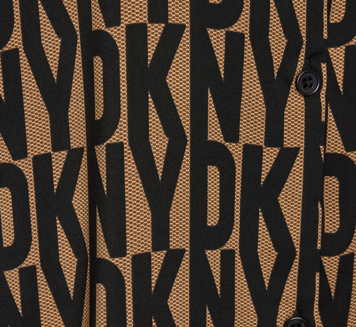 Dámská noční košile YI00017 202 hnědá s potiskem - DKNY