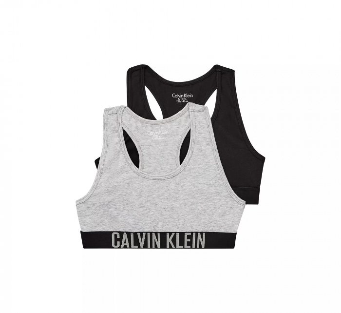 Dívčí podprsenka 2 PACK BRALETTE G80G800143029 šedá/černá - Calvin Klein