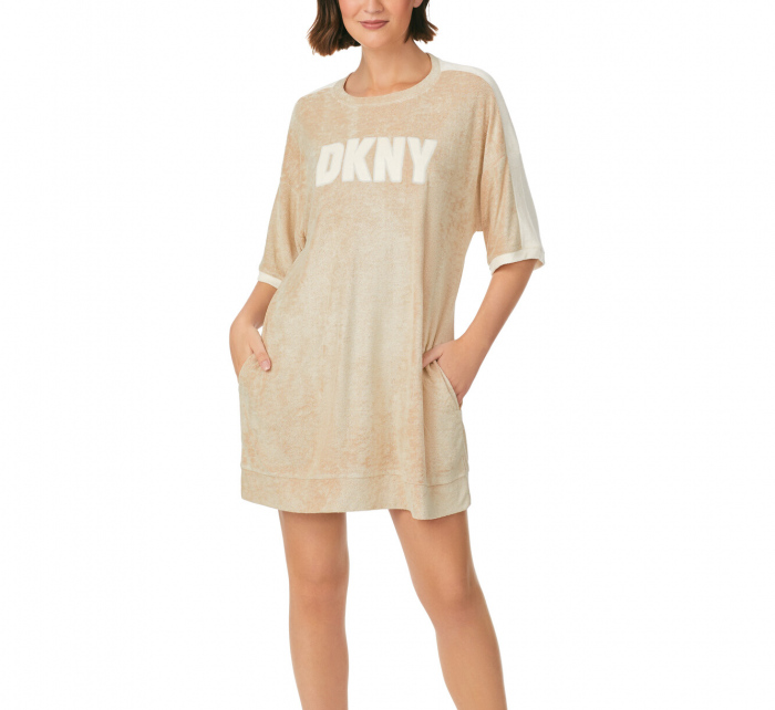 Dámská noční košile YI30013 221 sv. béžová - DKNY